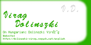 virag dolinszki business card